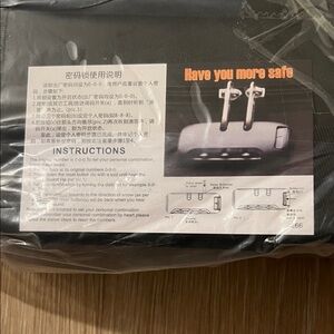 Black Security Lock duffel bag